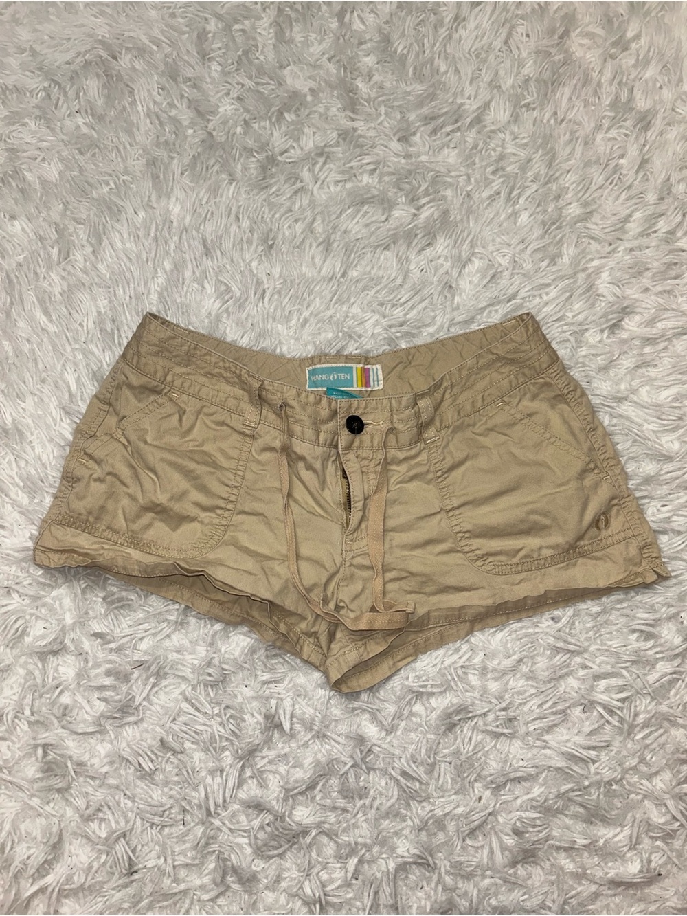 Hang Ten low rise khaki short shorts Y2K 2000s junior woman’s size 5 small